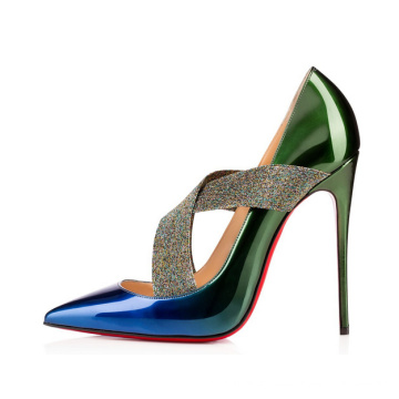 Zapatos atractivos del gradiente del tacón alto de la moda para las señoras (HS17-060)